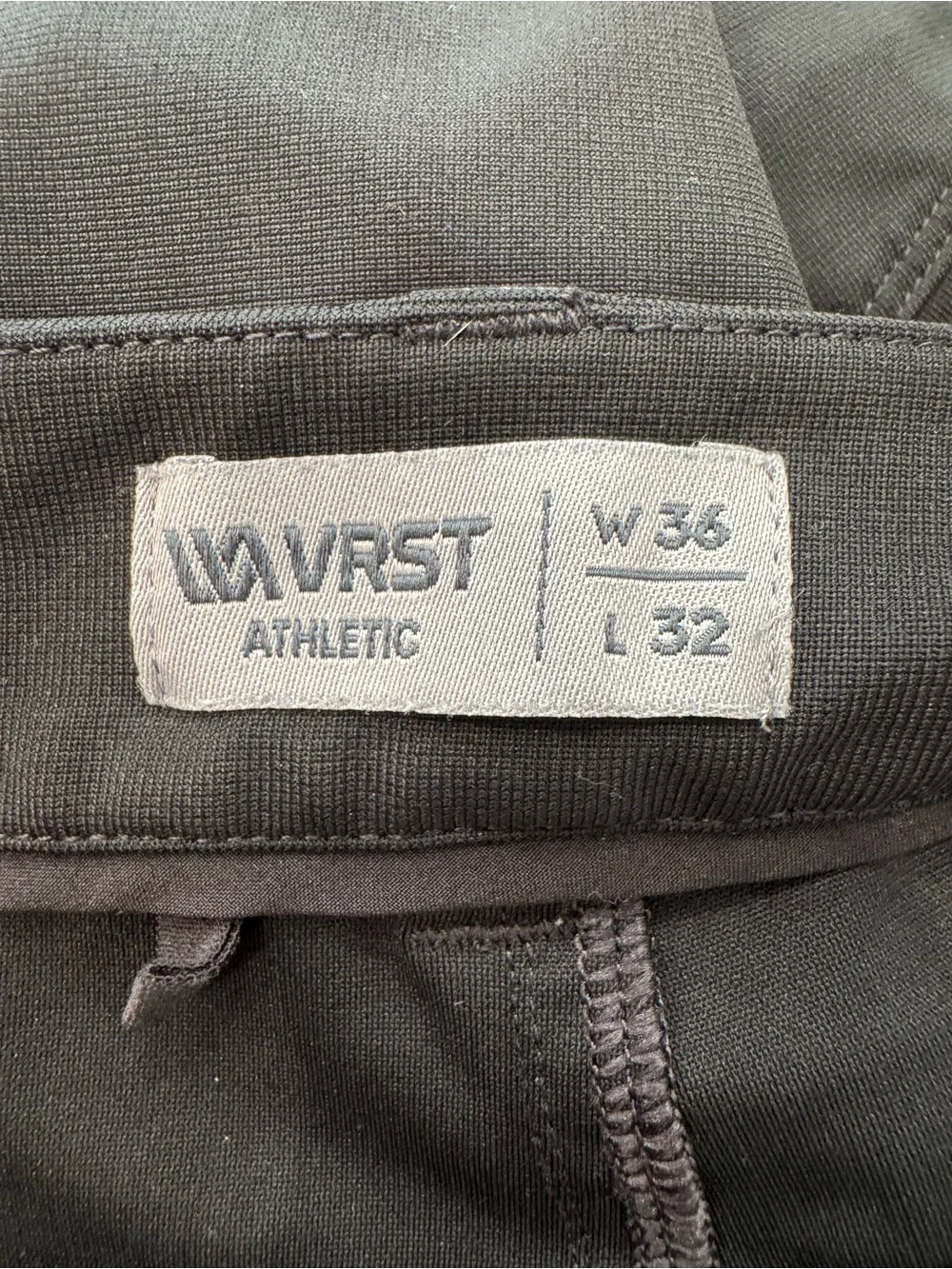 VRST Limitless Pants Athletic Fit Black Performance Commuter Golf Business 36x32